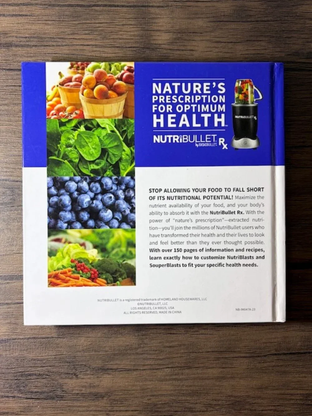 Nature's Prescription for Optimum Health Nutribullet Recipe Book Hardcover